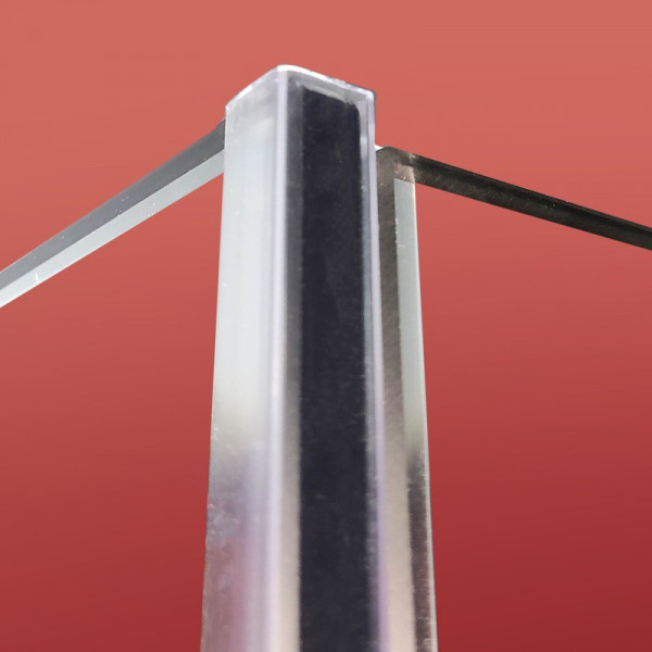 Бічна стінка до кабіни Koer SR SW04-90x200-TR-07 прозоре скло Easy Clean 10мм, графіт (KR5391)