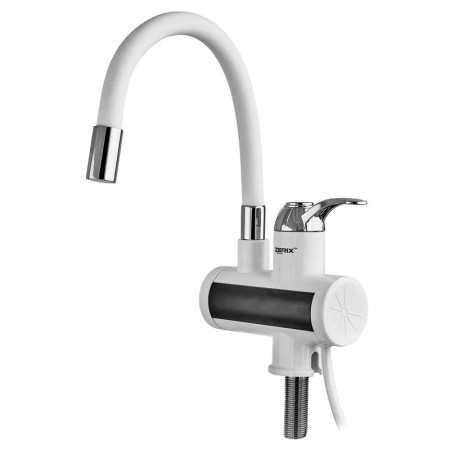 Водонагрівач 3,3 kW проточний, рефлекторний вилив, на мийку ZERIX ELW21-F-WHITE (колір білий) (ZX5859)