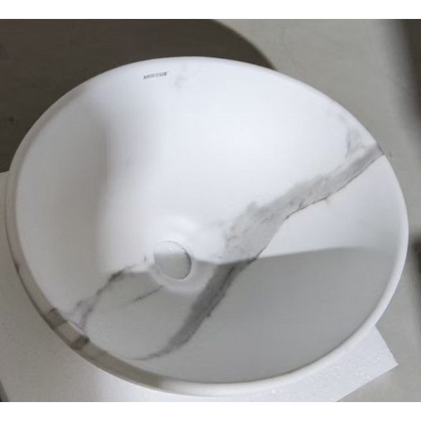 Раковина накладна MIXXUS PREMIUM ELLIPSE-0108 MARBLE 400х330х145mm (MP6526)