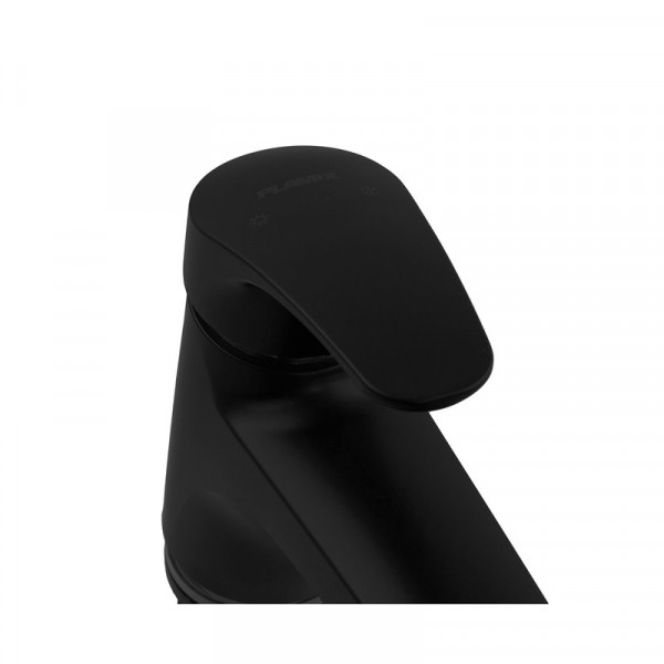 Змішувач для умивальника Plamix Fidel-001 SET Matte black (з підведенням) (PM0660)