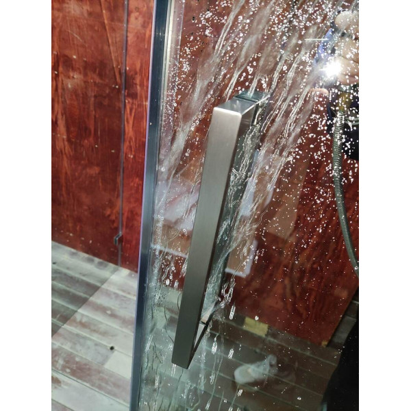 Бічна стінка до кабіни Koer SR SW04-90x200-TR-07 прозоре скло Easy Clean 10мм, графіт (KR5391)