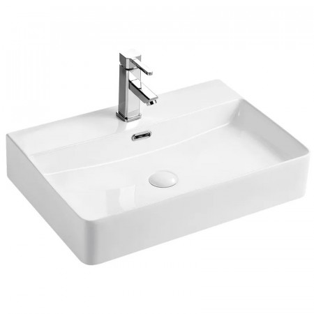 Раковина підвісна-накладна Mixxus Premium QUADRO-0204 600x420x130mm (отвір під змішувач, перелив) (MP6719)