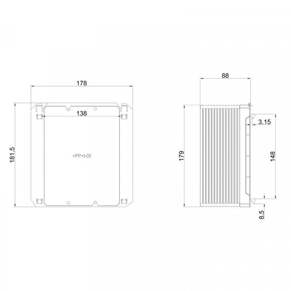 Ревізійний короб для кріплення панелей змиву KOER KT-0703 для KT-0407 з функцією відкривання (колір білий) (KR5709)