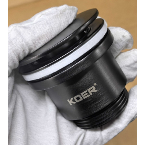 Донний клапан для раковини Koer PW-11-07 1 1/4''  універсальний (з/без перел) СLICK-СLACK (Колір графіт) (KR5793)