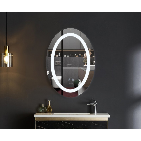 Дзеркало Mixxus PLAIN MV03-50x70 з Led Touch, Anti-fog, димером, регулятором яскравості (MI6664)