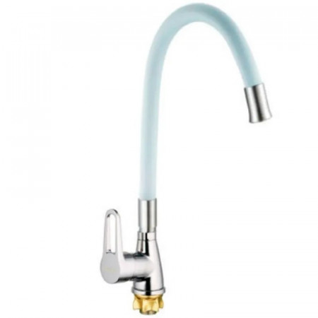 Змішувач для кухні Mixxus SOP4-045 Reflector White з білим силіконовим виливом (MI6488)