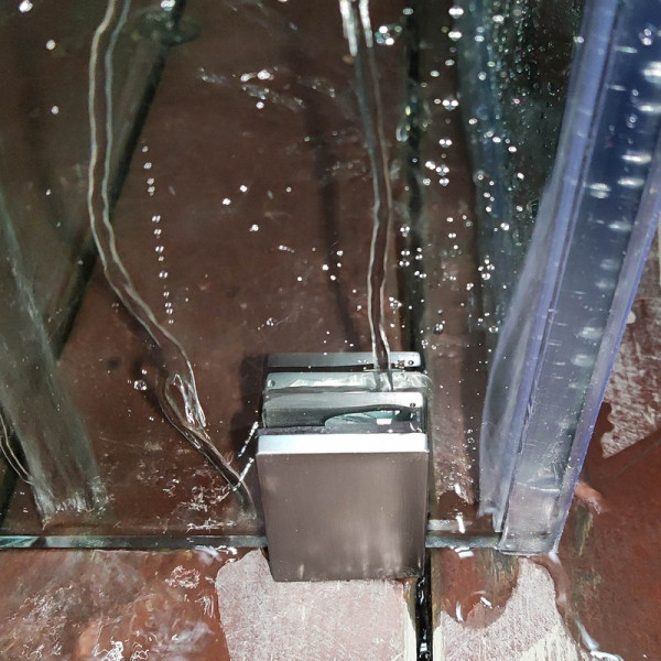 Бічна стінка до кабіни Koer SR SW04-90x200-TR-07 прозоре скло Easy Clean 10мм, графіт (KR5391)