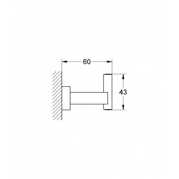Гачок для халату Grohe Essentials Cube New (40511001)