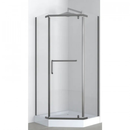 Душова кабіна з низьким піддоном Mixxus LINES SCT01-90x90x198-TR GRAPHITE прозоре скло 6мм (MI6914)