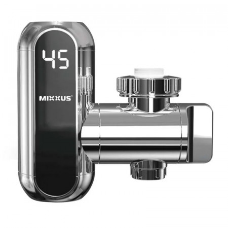 Водонагрівач 3,3 kW проточний, з індикатором температури, з кріпленням на вилив MIXXUS Electra 650-E CHROME (MI6509)