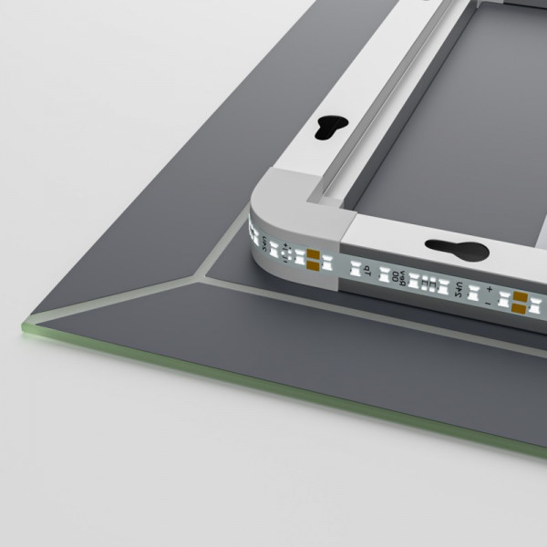 Дзеркало Mixxus Premium CUBIC MR14-70x50-Reverse з Led Touch, Anti-fog, димером, регулятором яскравості (MP6647)