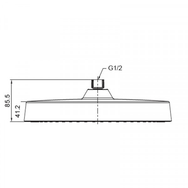 Лійка для душу стельова Koer KP-0403-03-OH 300мм (KR4996)