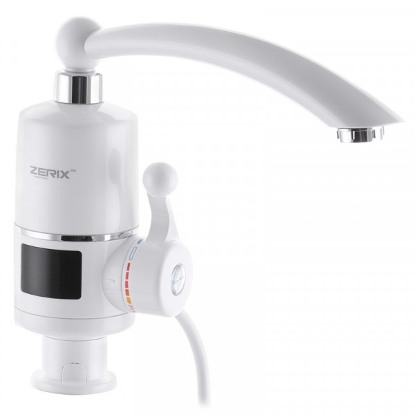 Водонагрівач 3,3 kW проточний, з індикатором температури, на мийку ZERIX ELW16-E (ZX3265)