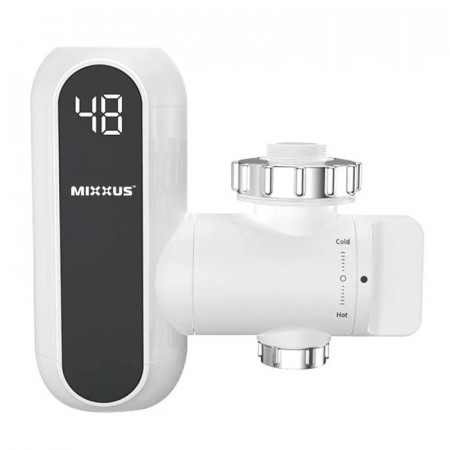 Водонагрівач 3,3 kW проточний, з індикатором температури, з кріпленням на вилив MIXXUS Electra 650-E (MI6508)