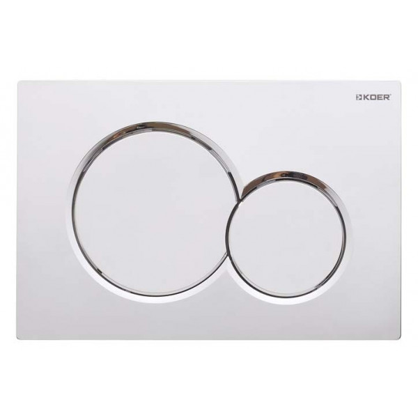 Панель змиву KOER KT-0601-01 пластикова, кнопка кругла (KR5174)