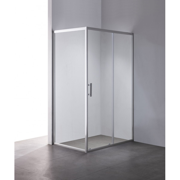 Душова кабіна без піддону Mixxus HARD SC01-120x80x185-TR CHROME прозоре скло 5мм (MI6912)