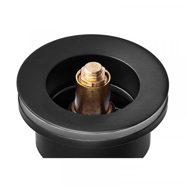 Донний клапан для раковини універсальний (з/без переливу) Koer PW-01-05 автоматичний (Click-Clack) (Колір чорний) 1 1/4'' (KR3403)