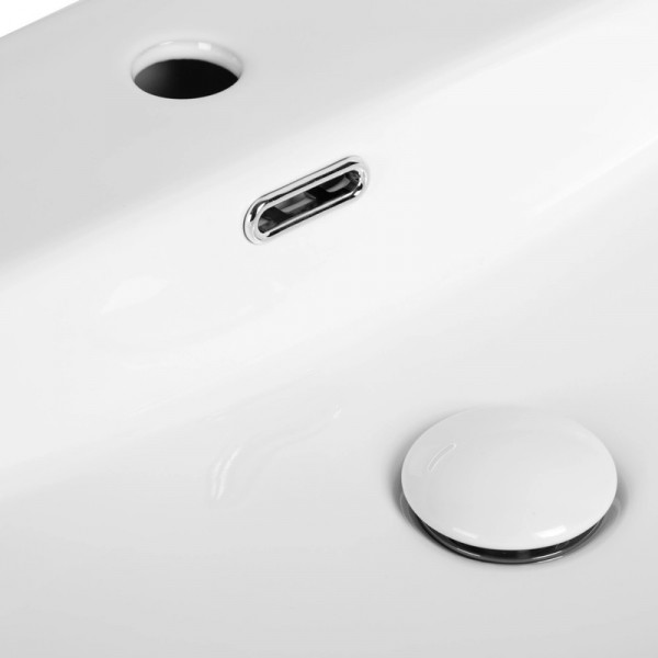 Раковина підвісна-накладна Mixxus Premium QUADRO-0204 600x420x130mm (отвір під змішувач, перелив) (MP6719)