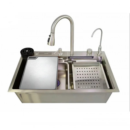 Мийка багатофункціональна Zerix ZH7546-SET-06 Decor SS Color з вбудованим змішувачем з нерж.cталі (ZM5596)