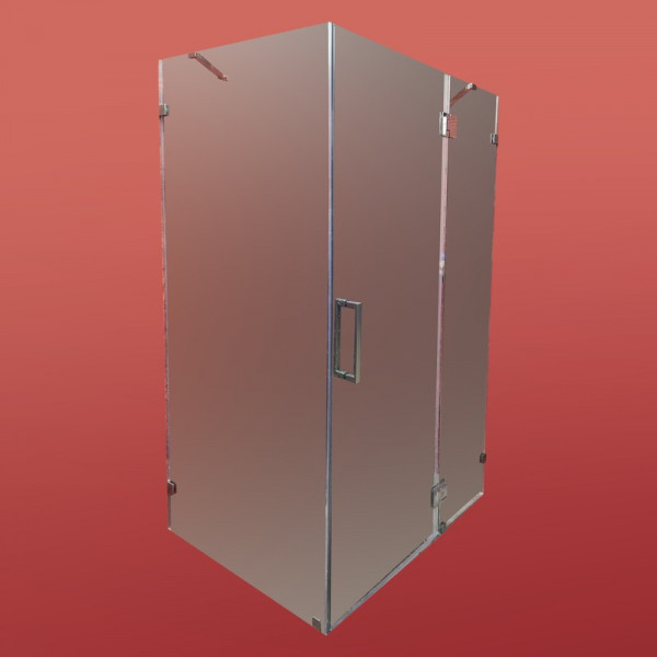 Бічна стінка до кабіни Koer SR SW04-90x200-TR-07 прозоре скло Easy Clean 10мм, графіт (KR5391)