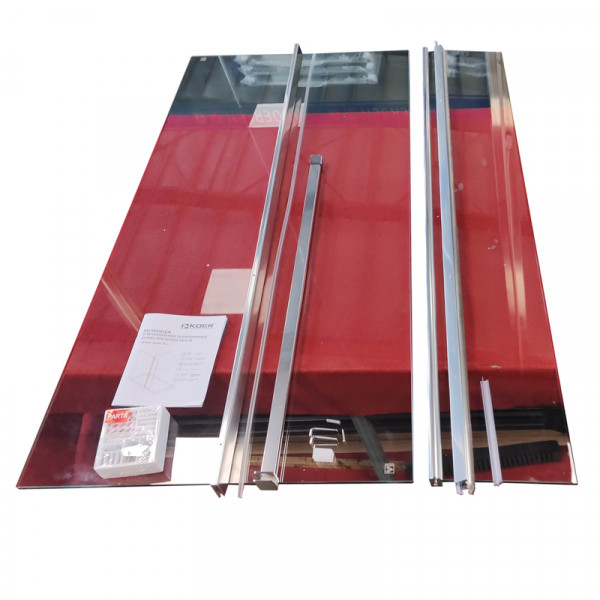 Душевая перегородка Koer SR SP03-120x200-TR-01 Walk-In прозрачное стекло Easy Clean 8мм, хром (KR53