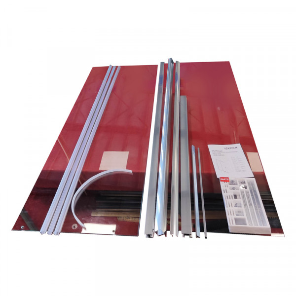 Дверь в нишу Koer SR SD05-140x200-TR-01 прозрачное стекло Easy Clean 6мм, хром (KR5406)