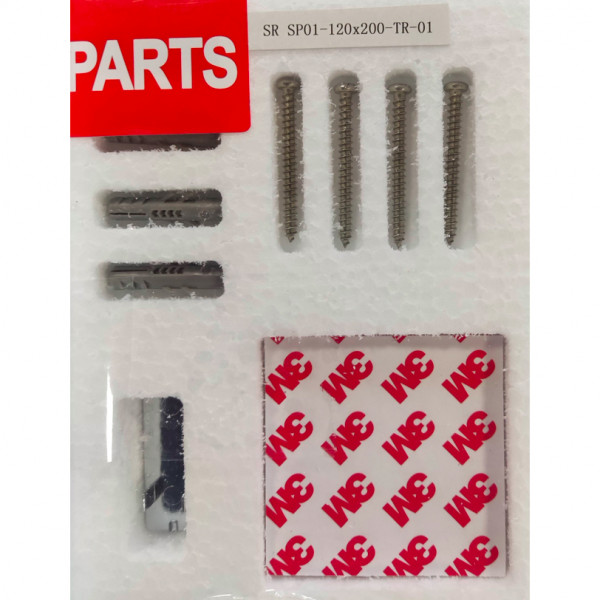 Душевая перегородка Koer SR SP01-120x200-TR-01 Walk-In прозрачное стекло Easy Clean 8мм, хром (KR53
