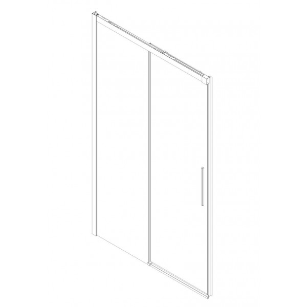 Дверь в нишу Koer SR SD05-140x200-TR-01 прозрачное стекло Easy Clean 6мм, хром (KR5406)