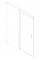 Дверь в нишу Koer SR SD02-140x200-TR-01 прозрачное стекло Easy Clean 8мм, хром (KR5383)