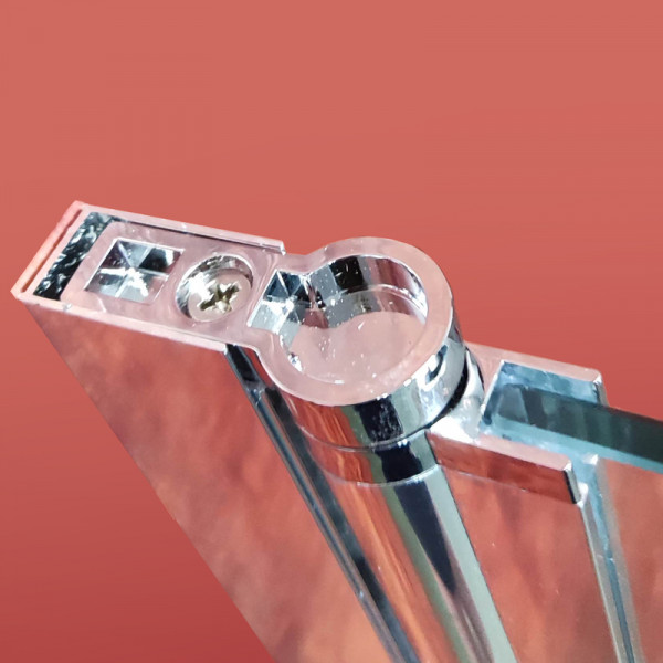 Шторки стеклянные на ванну Koer SR BS01-80x140-TR-01 прозрачное стекло 6мм, хром (KR5400)