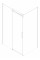 Боковая стенка для кабины Koer SR SW01-90x200-TR-07 прозрачное стекло Easy Clean 8мм, графит (KR538