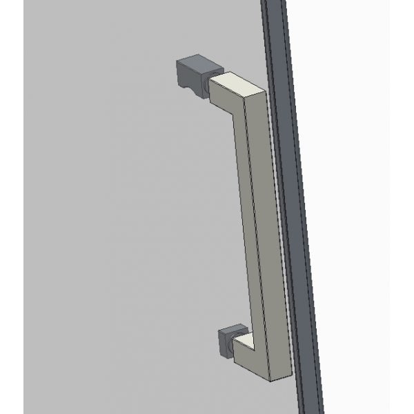 Дверь в нишу Koer SR SD02-140x200-TR-01 прозрачное стекло Easy Clean 8мм, хром (KR5383)