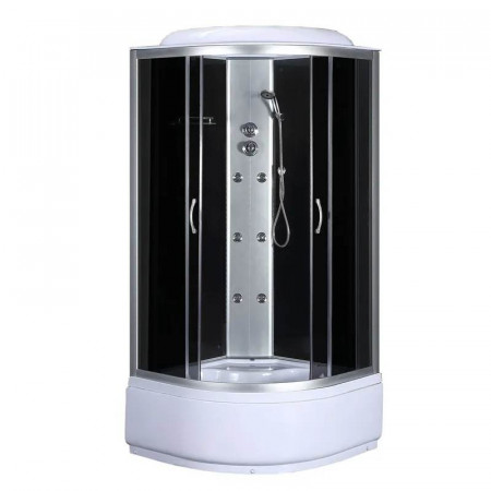 Бокс душевой с гидромассажем Mixxus STRONG SBH01-90x90x215-GR SATIN с высоким поддоном (MI6889)