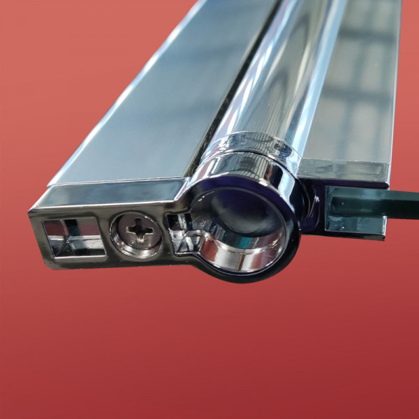 Шторки стеклянные на ванну Koer SR BS01-80x140-TR-01 прозрачное стекло 6мм, хром (KR5400)