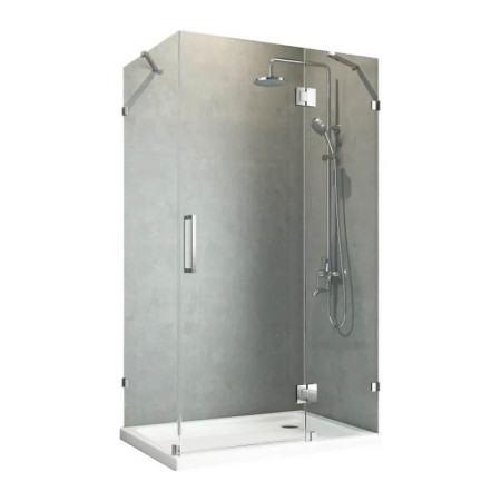 Боковая стенка для кабины Koer SR SW04-80x200-TR-01 прозрачное стекло Easy Clean 10мм, хром (KR5389