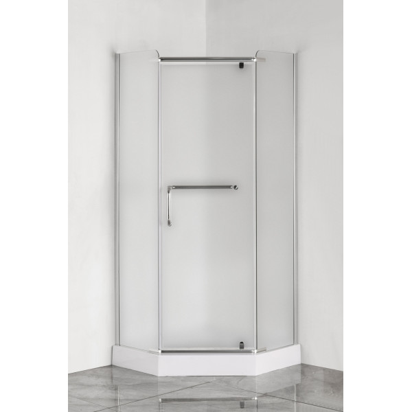 Душевая кабина с низким поддоном Mixxus LINES SCT01-90x90x198-TR CHROME прозрачное стекло 6мм (MI69