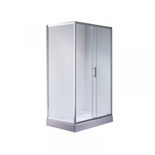 Душевая кабина с низким поддоном Mixxus HARD SCT01-100x80x198-TR CHROME прозрачное стекло 5мм (MI69