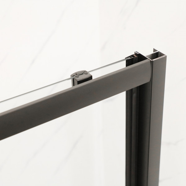Дверь в нишу Mixxus Premium DIVERSE SD01-140x185-TR Black прозрачное стекло 5мм (MI6878)