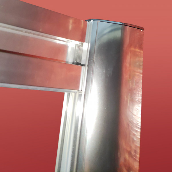 Дверь в нишу Koer SR SD05-140x200-TR-01 прозрачное стекло Easy Clean 6мм, хром (KR5406)