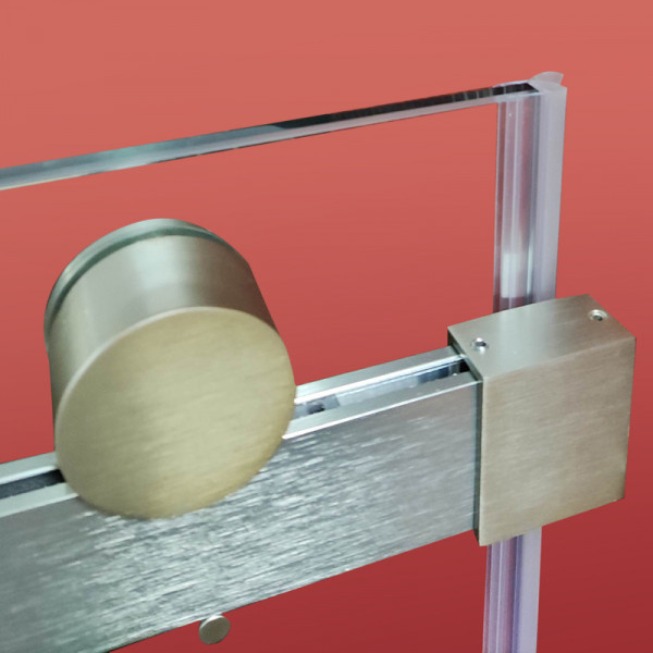 Дверь в нишу Koer SR SD01-120x200-TR-02 прозрачное стекло Easy Clean 8мм, никель (KR5379)