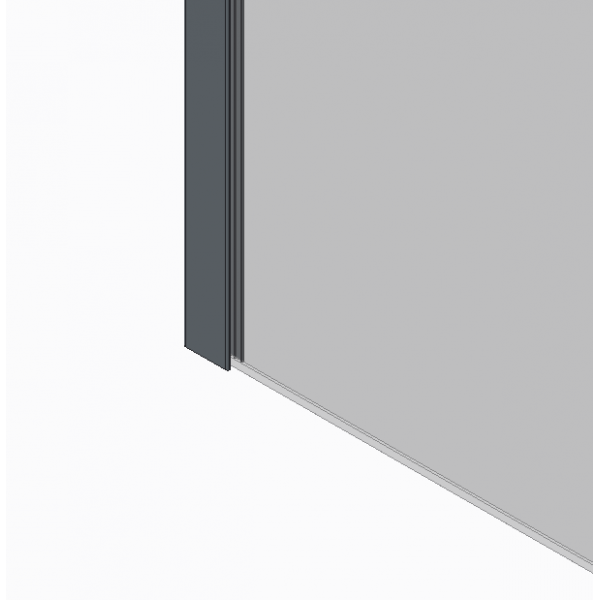 Душевая перегородка Koer SR SP01-90x200-TR-01 Walk-In прозрачное стекло Easy Clean 8мм, хром (KR539