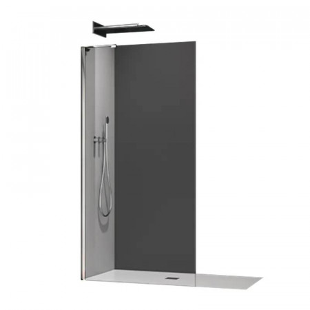 Душевая перегородка Koer SR SP02-100x200-TR-01 Walk-In прозрачное стекло Easy Clean 8мм, хром (KR53