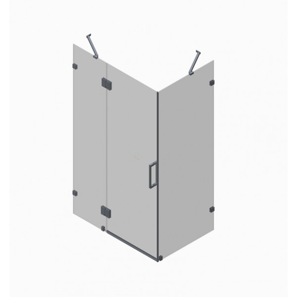 Боковая стенка для кабины Koer SR SW04-80x200-TR-01 прозрачное стекло Easy Clean 10мм, хром (KR5389