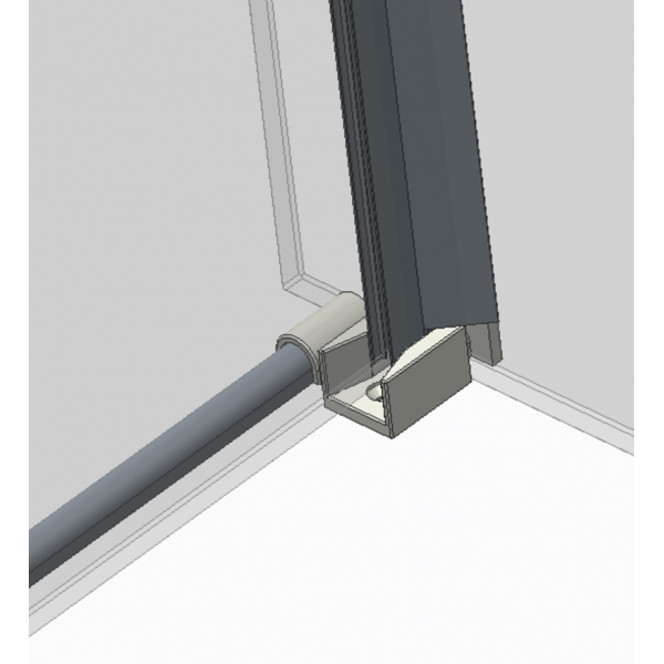 Боковая стенка для кабины Koer SR SW01-90x200-TR-01 прозрачное стекло Easy Clean 8мм, хром (KR5381)