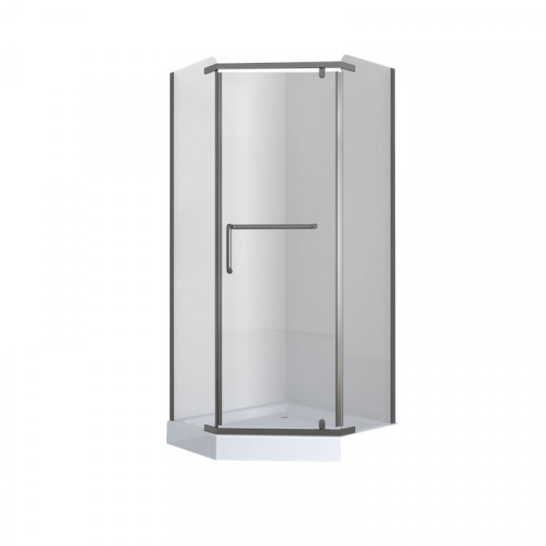 Душевая кабина с низким поддоном Mixxus LINES SCT01-90x90x198-TR GRAPHITE прозрачное стекло 6мм (MI