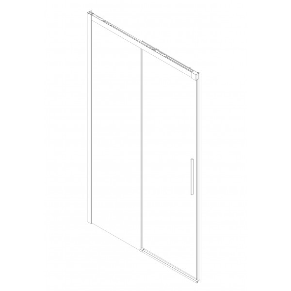 Дверь в нишу Koer SR SD05-120x200-TR-01 прозрачное стекло Easy Clean 6мм, хром (KR5405)