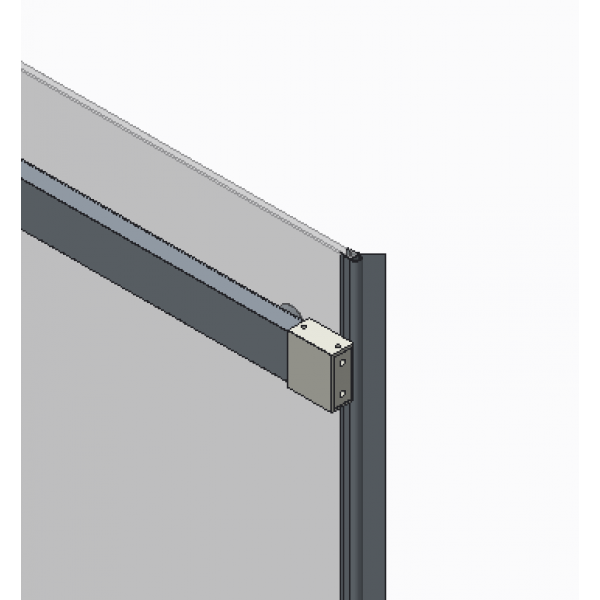 Дверь в нишу Koer SR SD02-140x200-TR-01 прозрачное стекло Easy Clean 8мм, хром (KR5383)