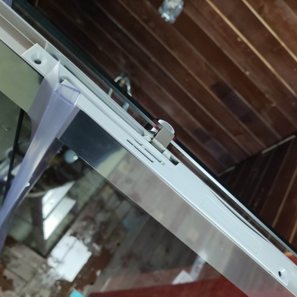 Дверь в нишу Koer SR SD05-140x200-TR-01 прозрачное стекло Easy Clean 6мм, хром (KR5406)