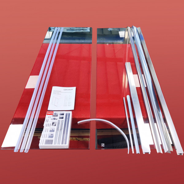 Дверь в нишу Koer SR SD05-120x200-TR-01 прозрачное стекло Easy Clean 6мм, хром (KR5405)