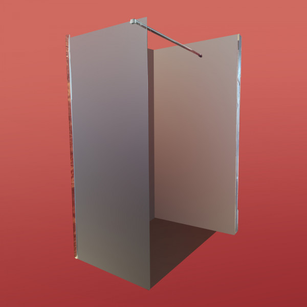 Душевая перегородка Koer SR SP01-90x200-TR-01 Walk-In прозрачное стекло Easy Clean 8мм, хром (KR539